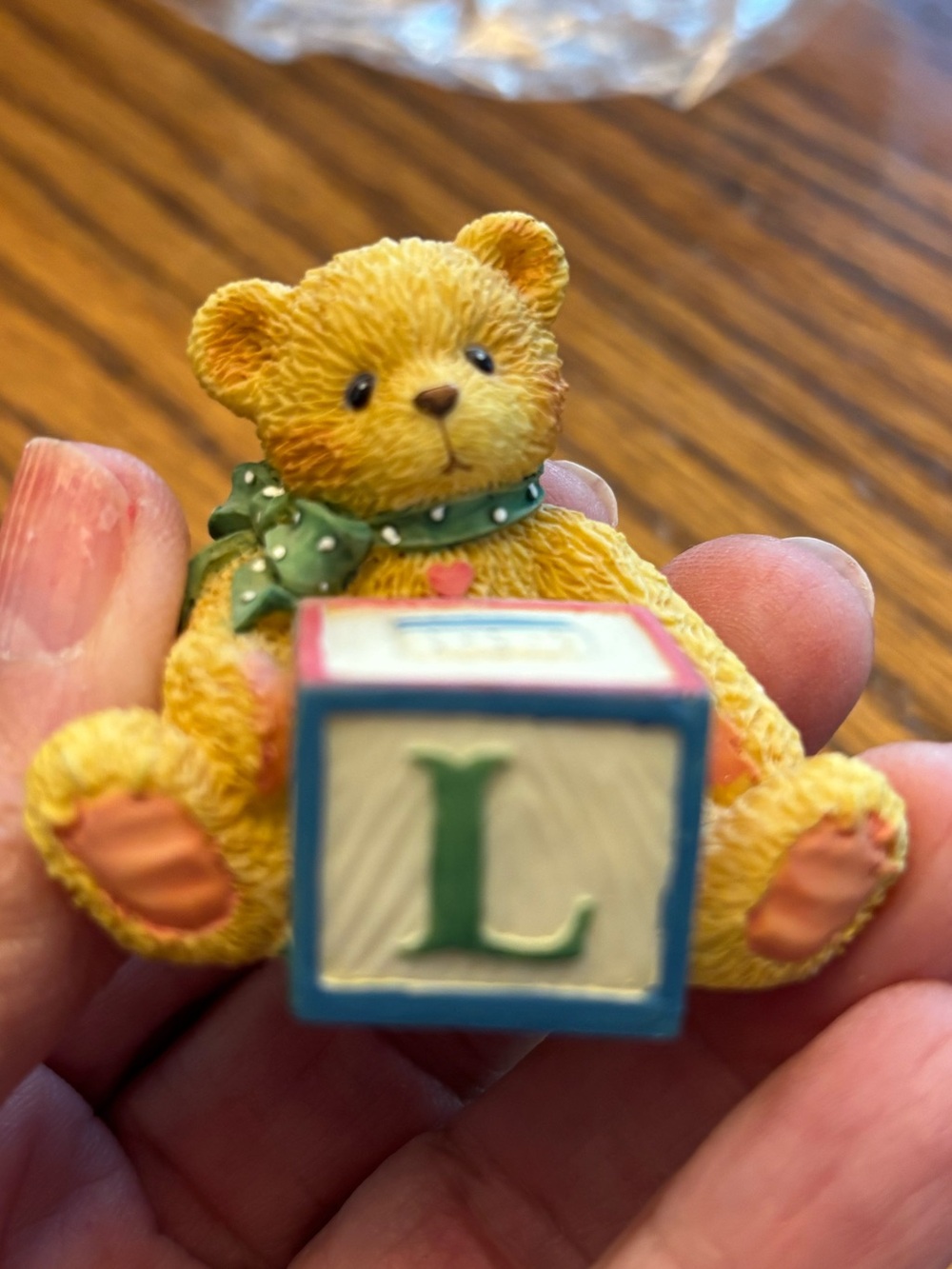 Cherished Teddies Bear w/ABC “L” Block
